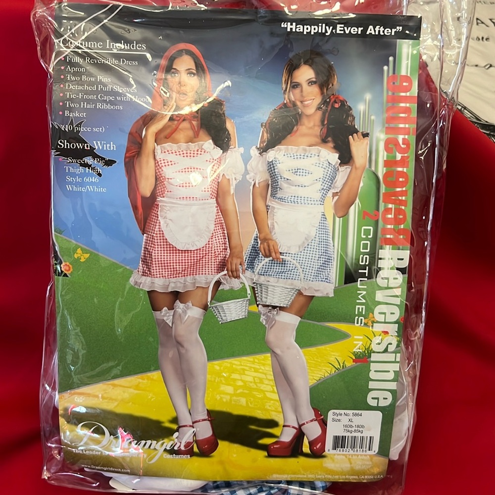 New Costume Reversible red Riding Hood size XL